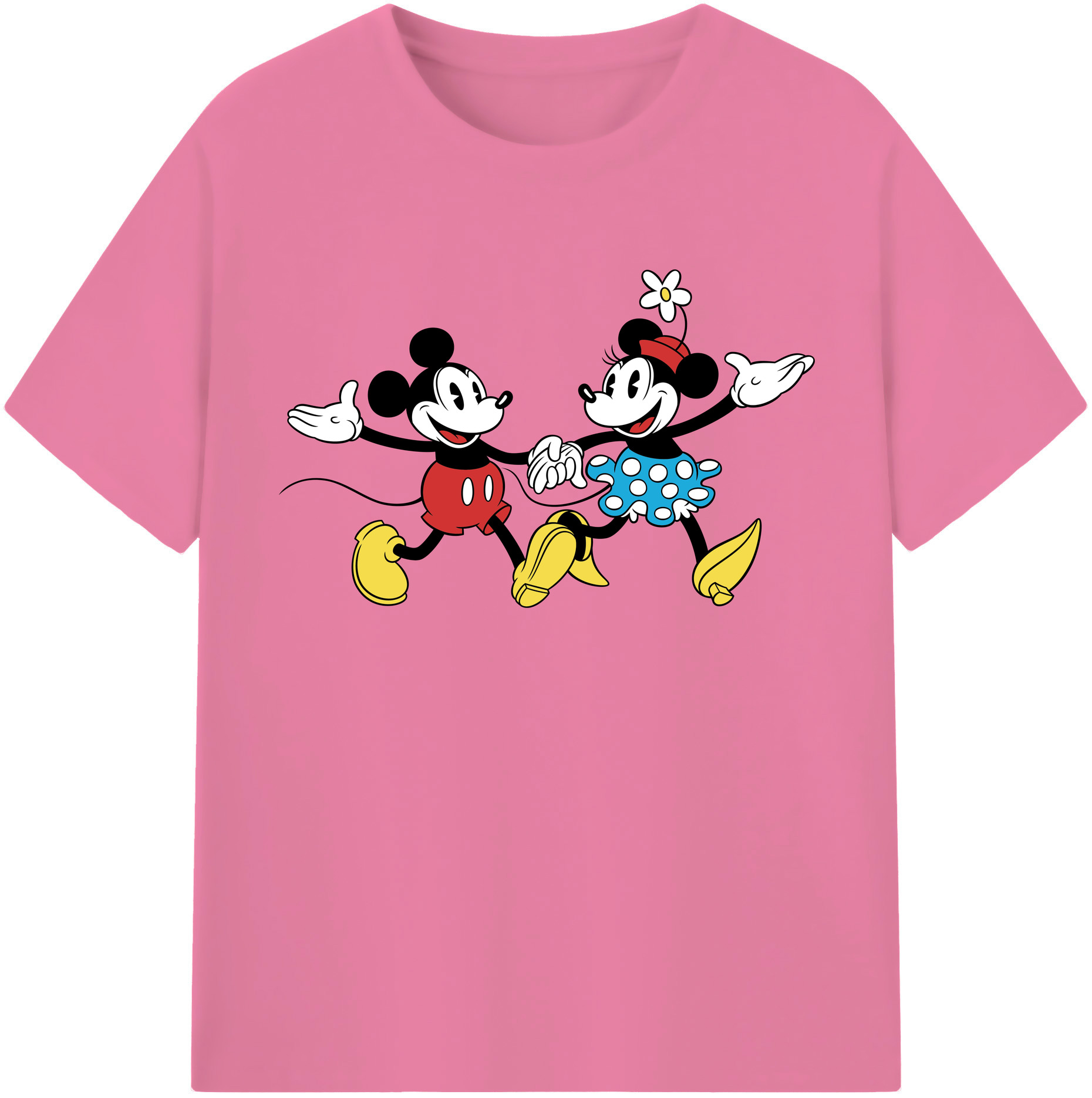 （画像用） ミッキーマウス Mickey Mouse 綿100％半袖Tシャツ（フロントプリント）